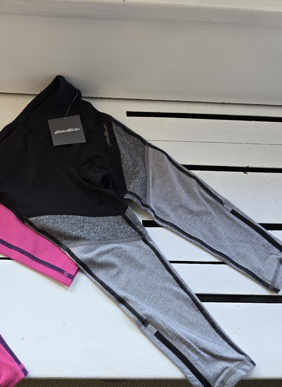 Eddie Bauer Black and Gray Girls' Active Leggings